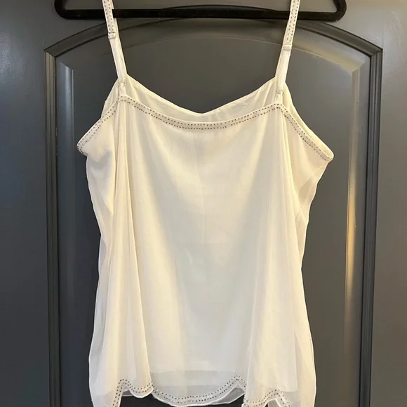 White House Black Market beaded camisole. Size XL. - Picture 2 of 6